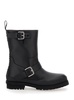 'Trace' Black Ankle Boots with Buckle in Tech Fabric Woman