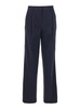Blue Pants with Belt Loops and Pence Details in Cotton Woman