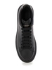 Black Sneakers with Logo Lettering on the Rear and Oversize Rubber Sole in Leather Man