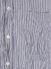 Light Blue Shirt with All-Over Striped Motif and Crinkled Effect in Cotton Man