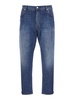Blue Jeans with Rear Logo Detail in Denim Man
