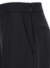 Black Flared Pants with Pences in Wool Woman