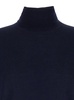 Blue Turtleneck Sweater in Merino Wool and Silk Blend Man