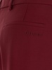 Bordeaux Tailored Pants with Slits on the Edges and Embroidered Lettering Logo on the Back in Wool Woman