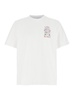 'Le Passage' White Crewneck T-Shirt with Logo Detail on the Front and Maxi Logo Print on the Rear in Cotton Man