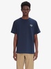 A.P.C. Blue Crewneck T-Shirt With Logo Embroidered On The Front In Cotton Man