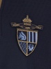 Blue Polo with All-Over Tone-on-Tone FF Motif and Fendi Club Patch on the Front in Tech Fabric Man