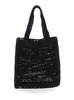 'Summer Banana' BlackTote Bag with Logo Lettering Embroidery on the Front and Charm with Logo in Tech Fabric Woman