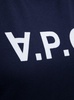 Blue Cotton T-Shirt with Logo Print in Cotton Woman