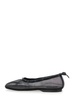 'Gill' Black Ballerinas with Semi-Transparent Mesh Design and Adjustable Drawstring in Tech Fabric Woman