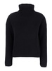 'Golia' Black Turtleneck Sweater in Wool and Cashmere Woman