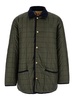 'La Veste Matelassée' Green Reversible Jacket with Embroidered Logo on the Front in Tech Fabric Man