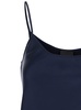 Blue Top with Spaghetti Straps in Satin Woman