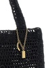 'Summer Banana' BlackTote Bag with Logo Lettering Embroidery on the Front and Charm with Logo in Tech Fabric Woman