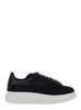 Alexander Mcqueen Black Low-Top Sneakers With Chunky Sole In Suede Man