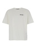 White T-Shirt with Frontal Logo in Cotton Man