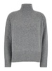 Grey High Neck Sweater in Wool and Cashmere Woman