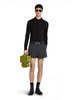 Gucci Black Polo Shirt With Chest Pocket And Embroidered Logo On The Front In Fine Silk Knit Man
