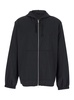 Givenchy Black Zip-Up Hoodie With Logo Detail In Wool Man