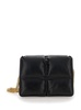 'Snip' Black Shoulder Bag in Quilted Leather Woman