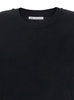 Black Long Crewneck Dress with T-Shirt Design in Cotton Woman