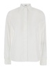 White Shirt with Pointed Collar in Cotton Blend Woman