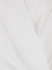 White Shirt with Draping and V-Neck in Cotton Poplin Woman