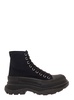 'Tread Slick' Black High Top Sneakers with Oversized Platform in Cotton Woman