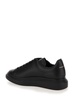 Black Sneakers with Logo Lettering on the Rear and Oversize Rubber Sole in Leather Man