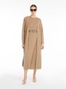 'Gestro' Beige Long Cardigan with Belt in Wool and Cashmere Woman
