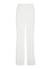 White Pants with Rear Elastic Waist and Wide Leg in Tech Fabric Woman