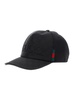 Black Baseball Cap with Logo Lettering on the Front and Web Detail on the Side in GG Canvas Woman