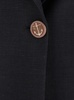 Black Jacket with Classic Lapels and Welt Pocket on the Chest in Fabric Woman