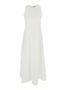 'Monsen' Whote Crewneck Sleeveless Dress in Viscose Blend Stretch Woman
