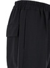 Black Pants With Oversize Drawstring In Wool Man