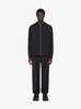 Givenchy Black Zip-Up Hoodie With Logo Detail In Wool Man