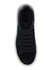 Alexander Mcqueen Black Low-Top Sneakers With Chunky Sole In Suede Man