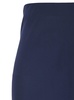 Blue Long Skirt with Ruffle Detail at the Bottom in Satin Woman