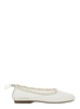 'Gill' White Ballerinas with Semi-Transparent Mesh Design and Adjustable Drawstring in Tech Fabric Woman