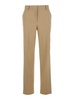 'Pesaro' Beige Tailored Pants with Pleats in Cotton Woman