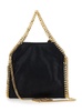 'Falabella Mini' Black Handbag with Handle and Chain Shoulder Strap in Eco Leather Woman