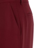 Bordeaux Tailored Pants with Slits on the Edges and Embroidered Lettering Logo on the Back in Wool Woman