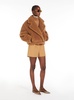 'Gardone' Beige Jacket with Wide Notched Revers in Wool and Silk Woman