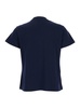 'quentin' Blue Crewneck T-shirt With Love Birds Diamond Cut Logo On The Front In Cotton Woman