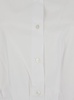 White Shirt With Mandarin Collar And Pence Details In Cotton Woman