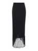 Black Sarong Skirt In Silk Stretch Woman
