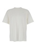 White Crewneck T-shirt With Tonal Ekd Logo Embroidery In Cotton Man