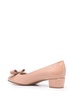 Pink Viva Patent Finish Ballet Flats With Logo Placque In Leather Woman