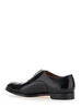 Black Oxford Shoes With Five Holes In Smooth Leather Man