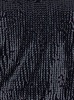 Blue Sweater With Polo Collar And All-over Applied Sequins In Cotton Woman